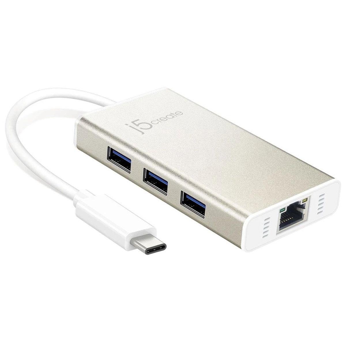 Image of J5 Create USB Type-C Gigabit Ethernet and Multi Adapter Hub