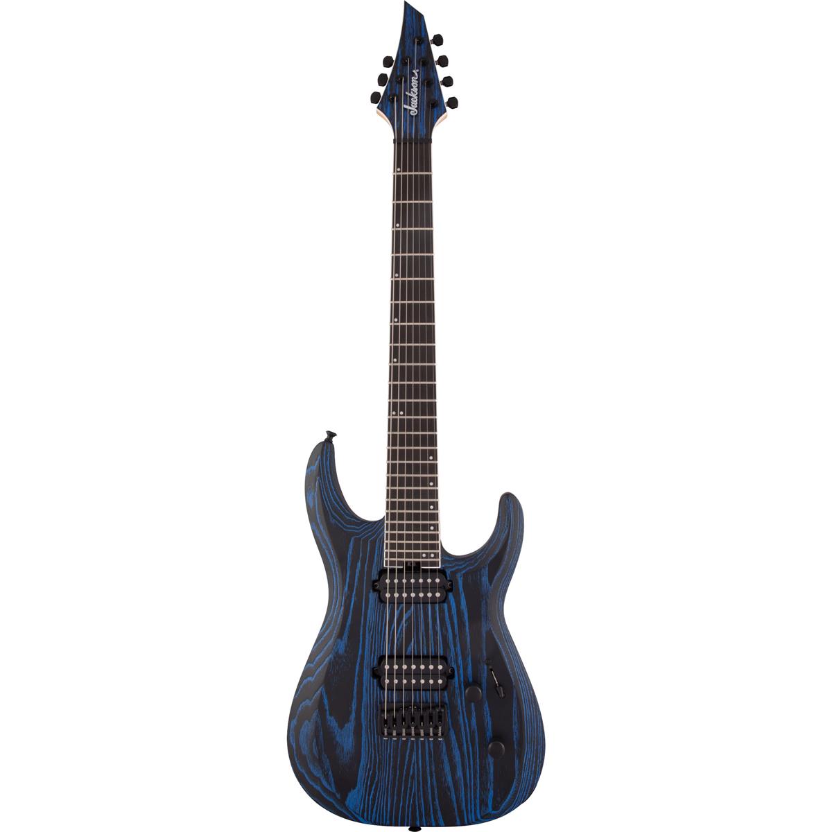 Jackson Pro Dinky DK2 Modern Ash HT7 7-String Electric Guitar, Ebony, Baked Blue -  2910001527