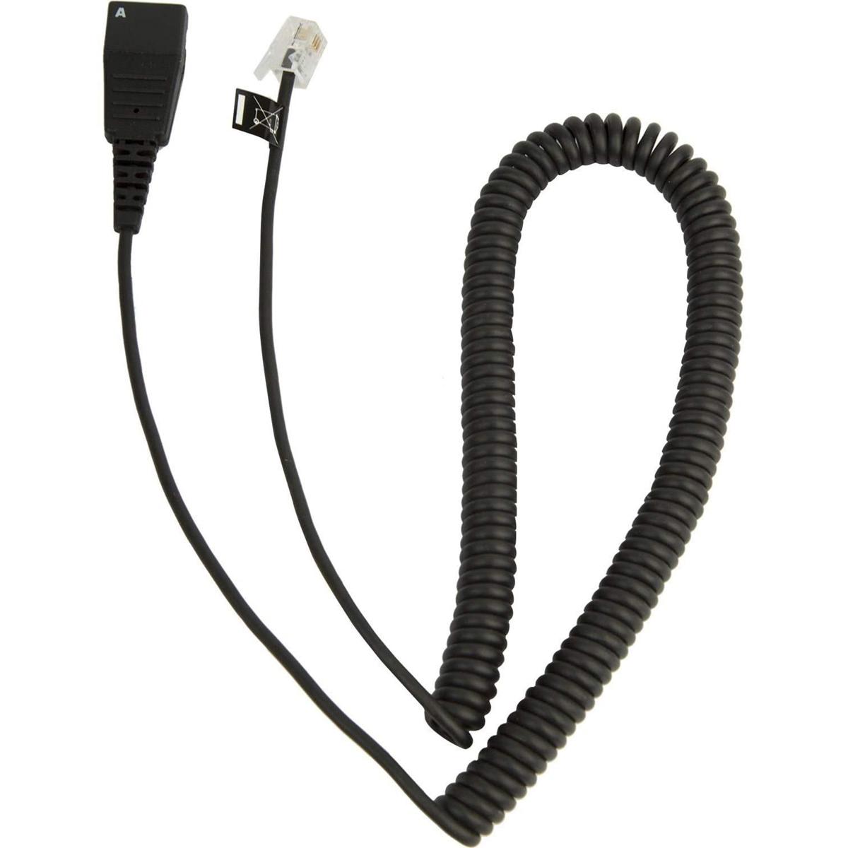 

Jabra Quick Disconnect to Modular RJ-10 Extension Coiled Cord, 6.6'