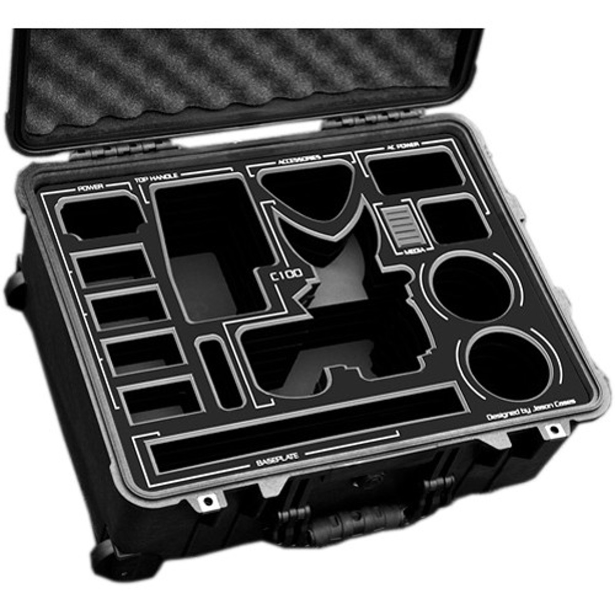 

Jason Cases Hard Travel Case for Canon C100 Mark II Camera Kit, Black Overlay