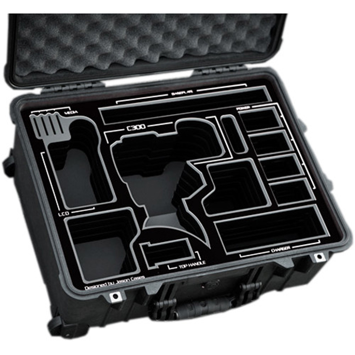 

Jason Cases Hard Travel Case for Canon C300 Mark II Camera Kit, Black Overlay