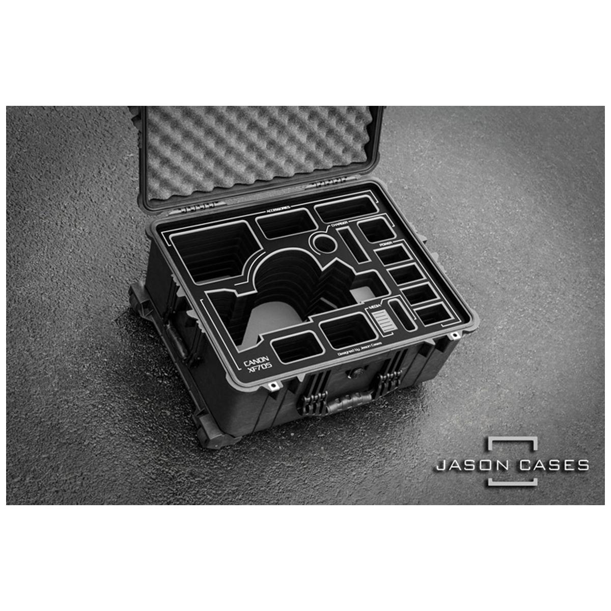 

Jason Cases Hard Case w/Laser-Cut Foam for Canon XF705 Camcorder, Black Overlay