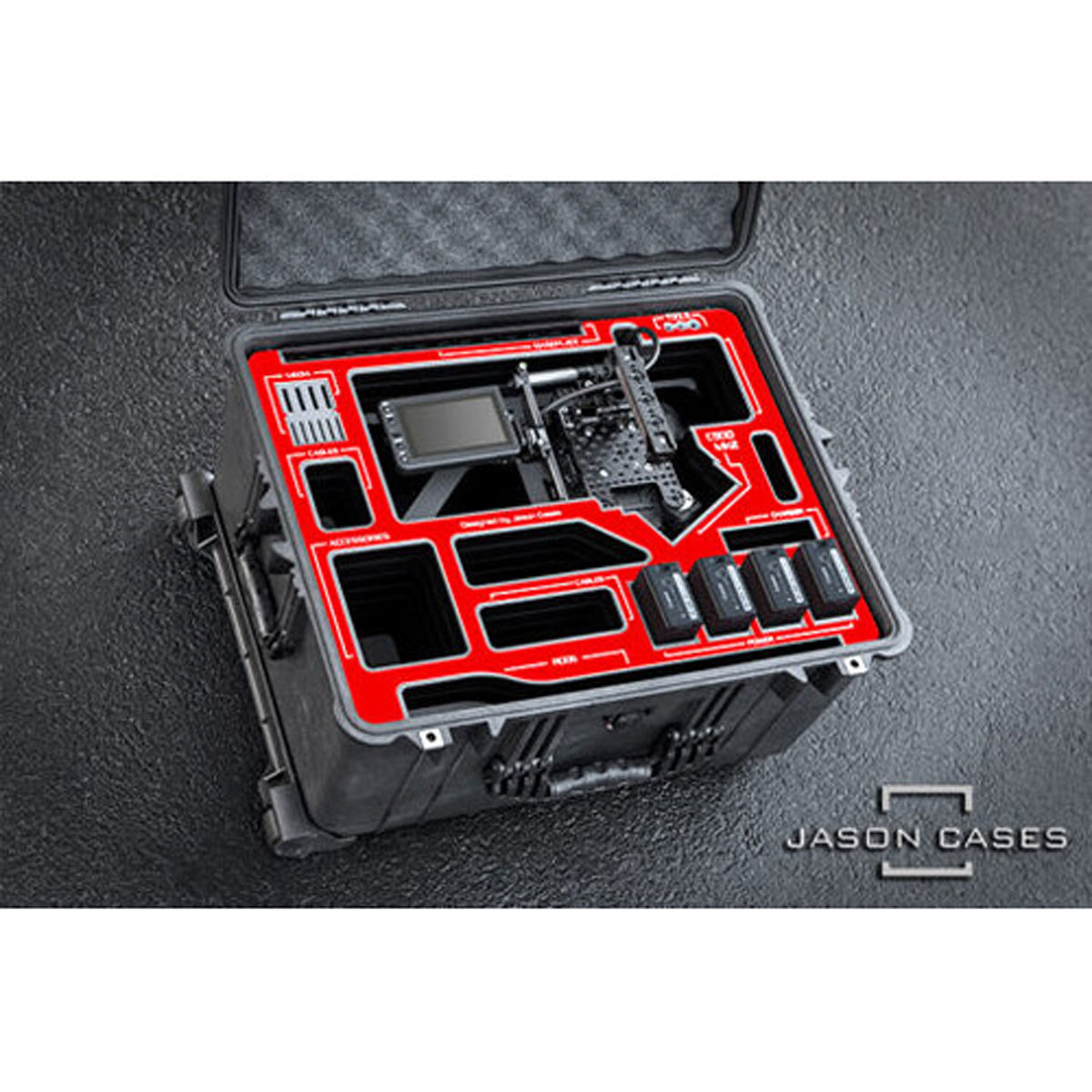 

Jason Cases Hard Case with Laser-Cut Foam for C500 Mark II+Wooden Camera Plates