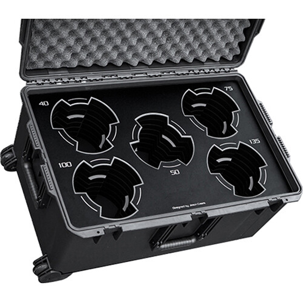 

Jason Cases Wheeled Hard Case for 5x Cooke S7i Prime Lenses, Black Overlay