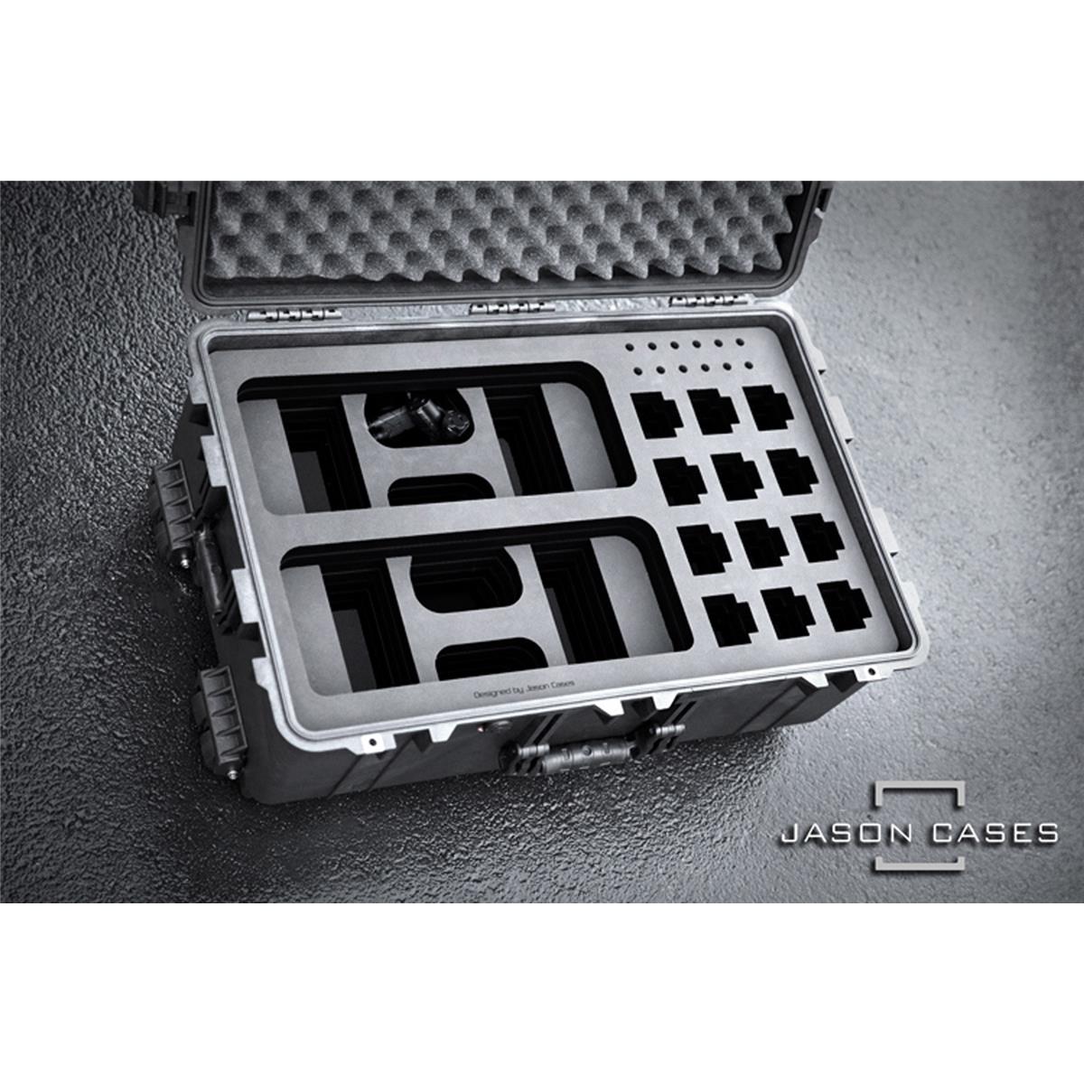 Image of Jason Cases Wheeled Hard Case w/Foam for 12x Motorola CP200 Radios &amp; 2x Charger