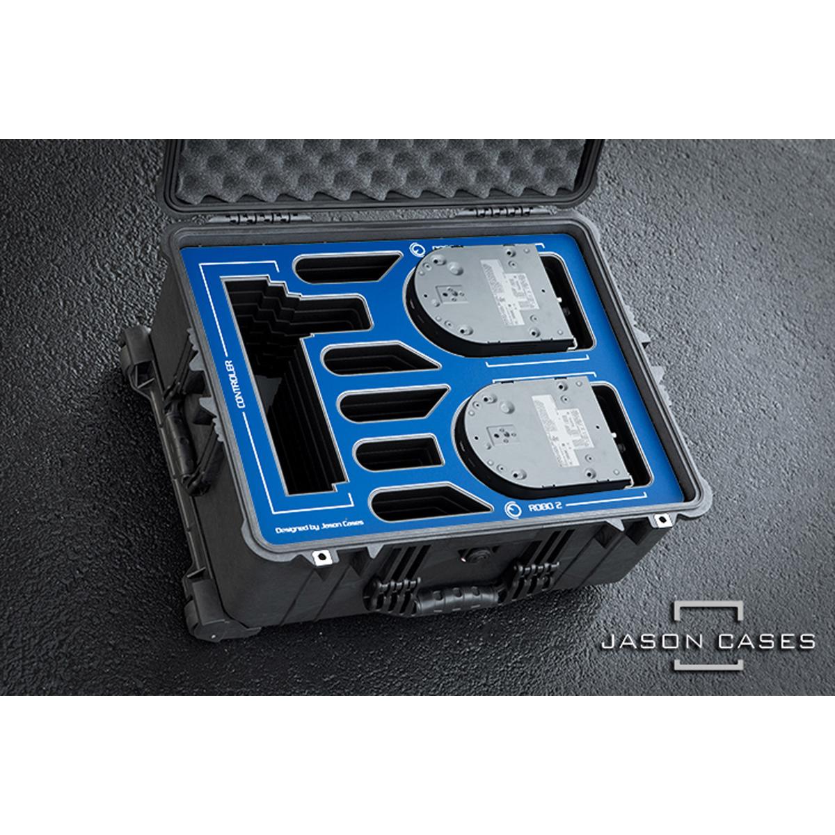 

Jason Cases Wheeled Hard Case w/Foam for 2x Sony BRC-X400 Robos, Blue Overlay