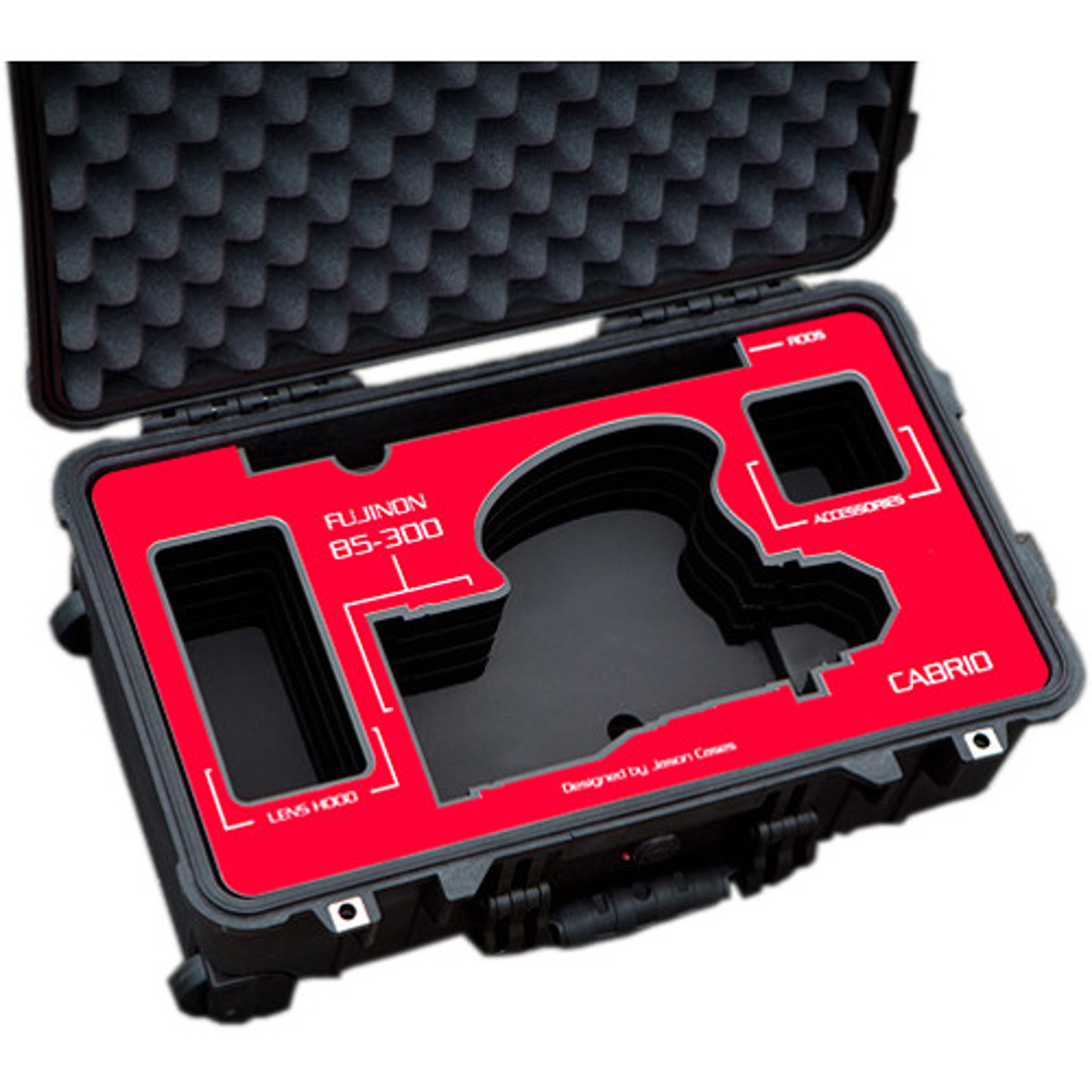 

Jason Cases Protective Case for Fujinon 85-300mm T2.9 Cabrio Lens, Red Overlay
