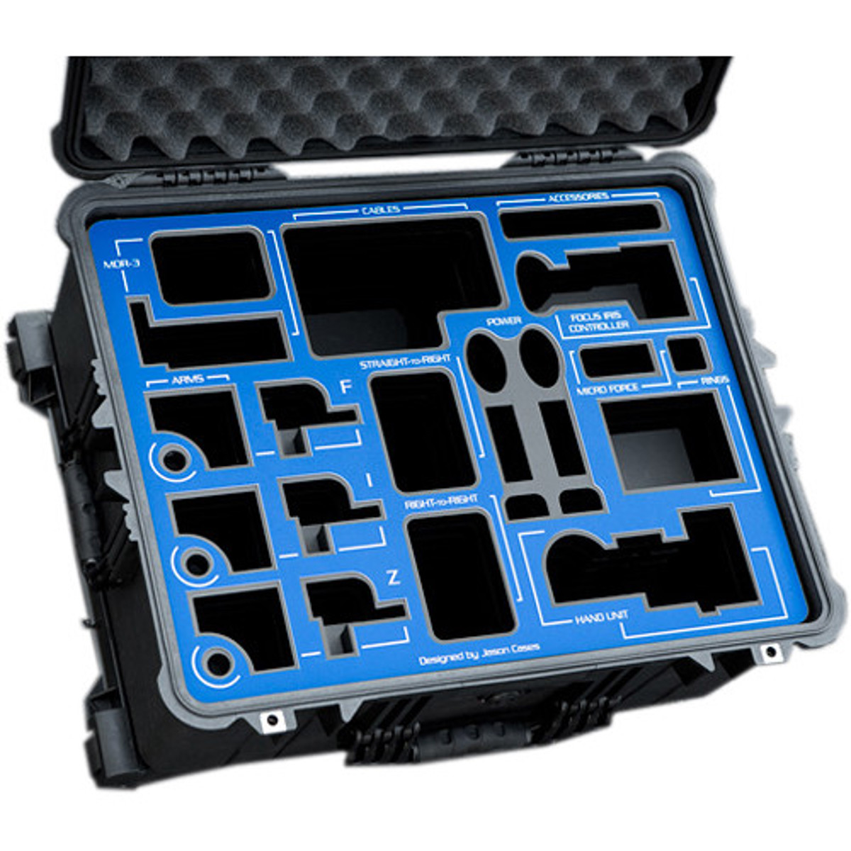 

Jason Cases Case for Hand Unit 3 and MDR-3 4 Channel Motor Driver, Blue Overlay