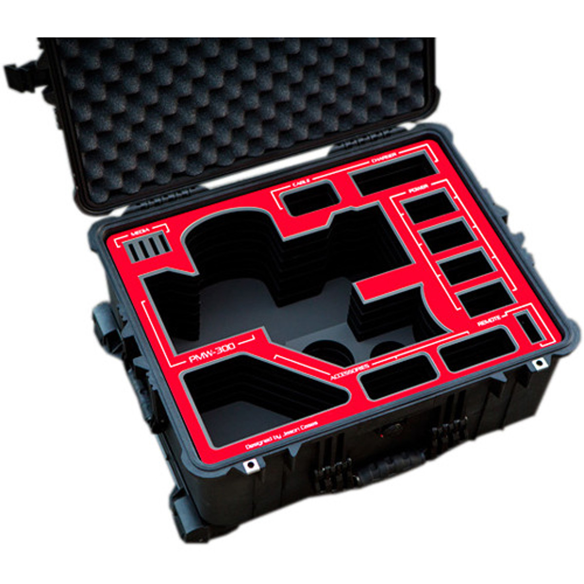 

Jason Cases Hard Case for Sony PMW-300 Camera Kit, Red Overlay