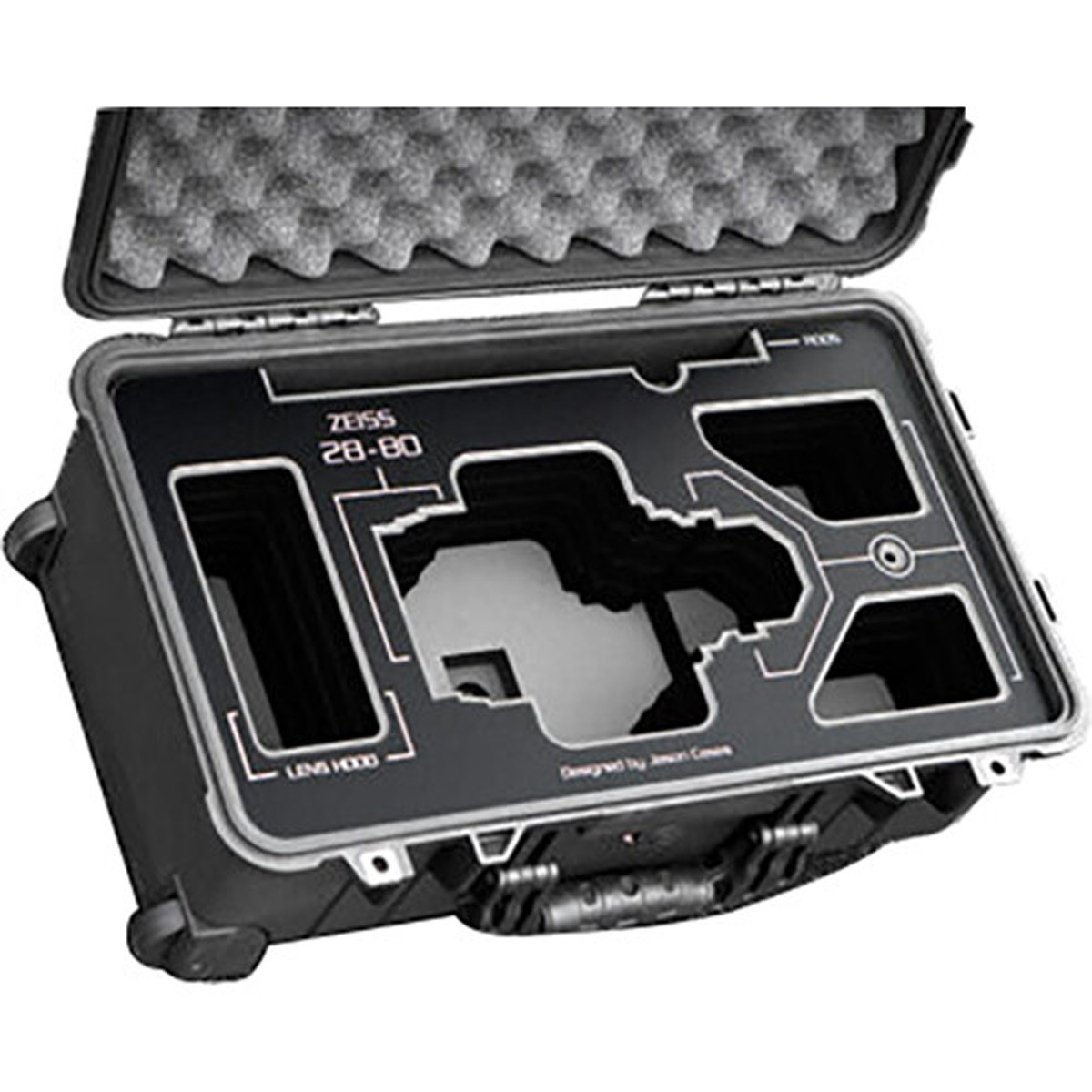 

Jason Cases Hard Case with Foam for Zeiss 28-80mm CZ.2 Lens, Black Overlay