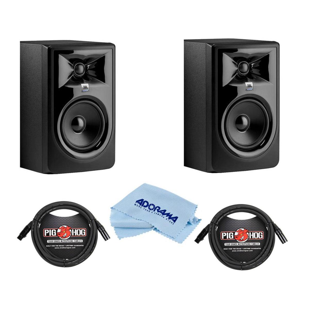 

JBL 2 Pack 306P MkII Powered 6.5" 2-Way Studio Monitor W/2x 10'8mm XLR Mic Cable