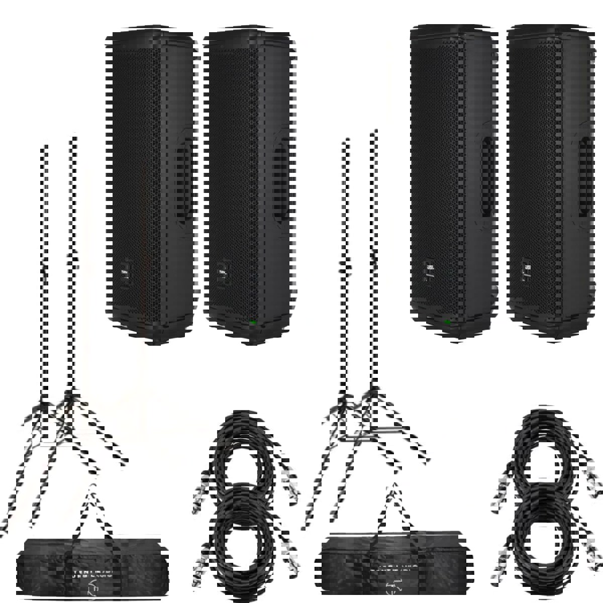 

JBL 2x EON712 12" 1300W Powered Portable PA Speaker (Bluetooth) w/Stands, Cables