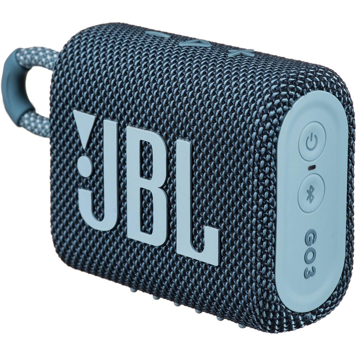 Image of JBL Go 3 Waterproof Portable Bluetooth Speaker Blue