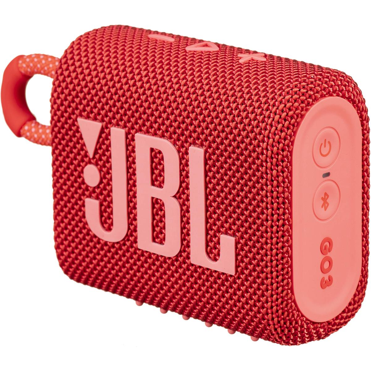 Image of JBL Go 3 Waterproof Portable Bluetooth Speaker Red