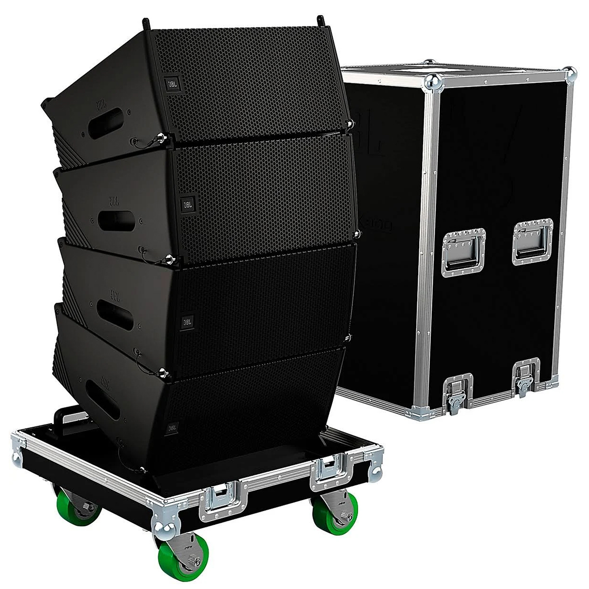 

JBL Flight Case with Wheels for 4x SRX906LA Speakers, Black