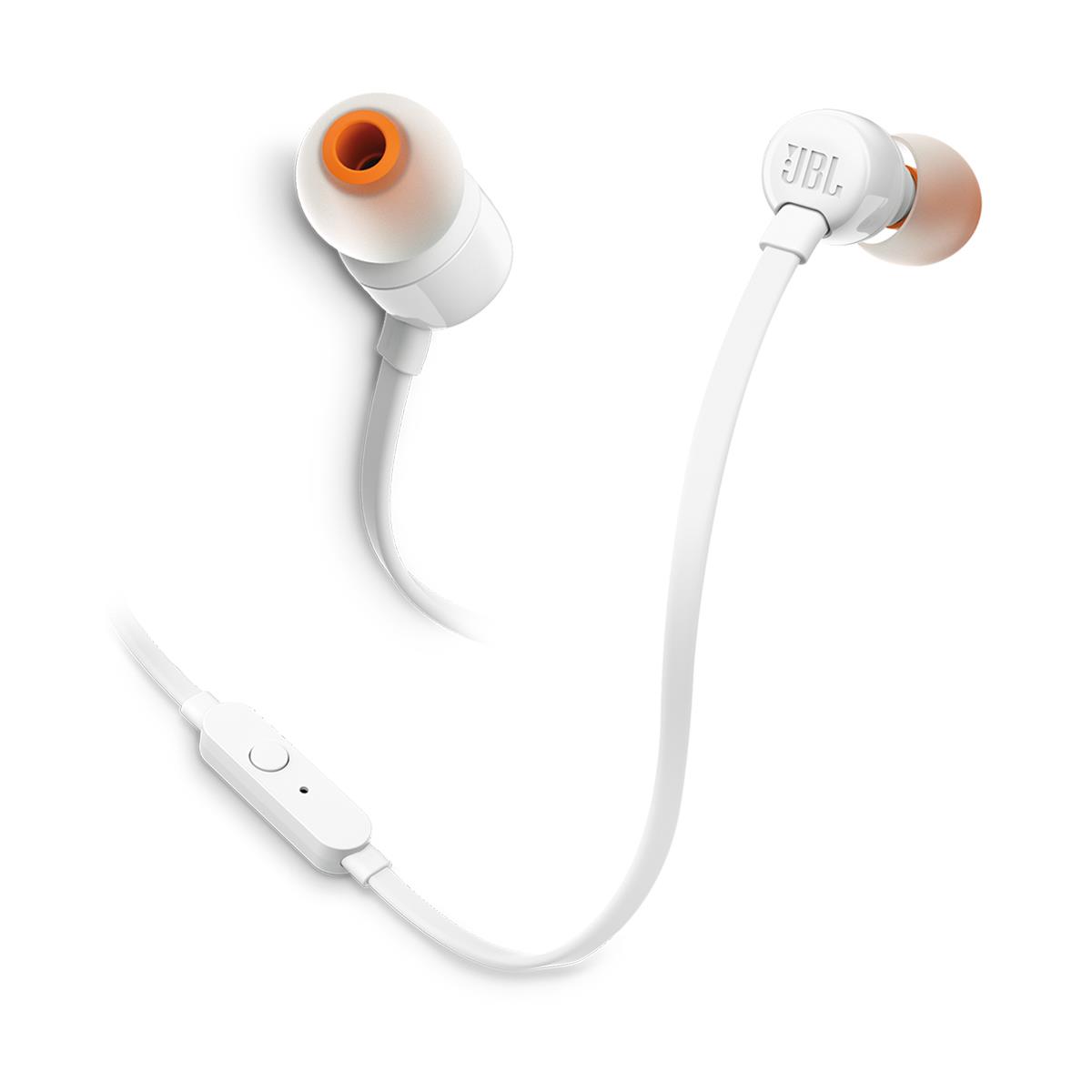 Image of JBL Tune T110 Wired In-Ear Earphones White