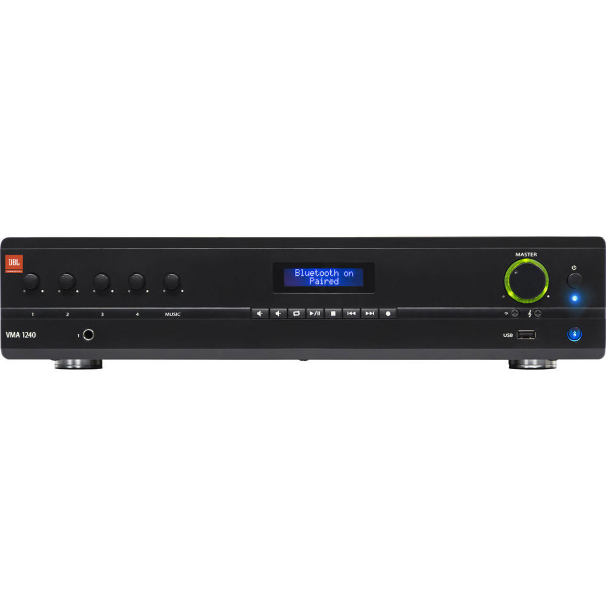

JBL VMA1240 Commercial 240W Bluetooth-Enabled Mixer/Amplifier (5-In/1-Out)