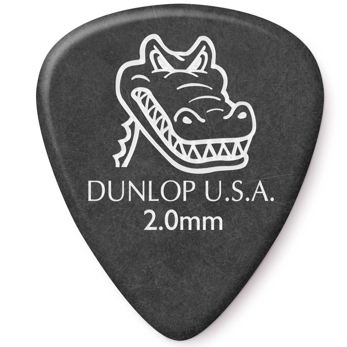 

Dunlop Gator Grip Series Guitar Picks, 2.0mm Gauge, Black, 12-Pack