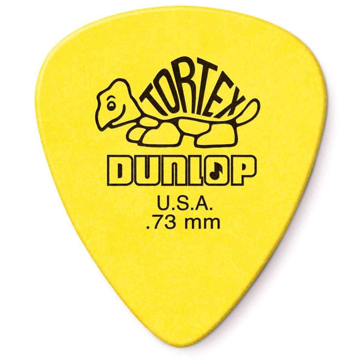 Запасной медиатор Dunlop Tortex для стандартной гитары, калибр 0,73 мм, упаковка из 12 шт., желтый