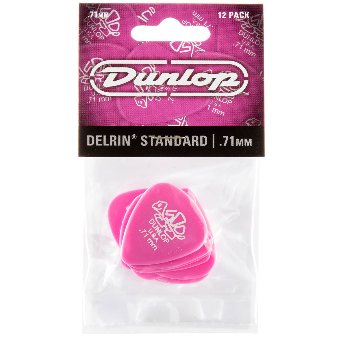 

Dunlop Delrin 500 Series Guitar Picks, .71mm Gauge, Medium Pink, 12-Pack