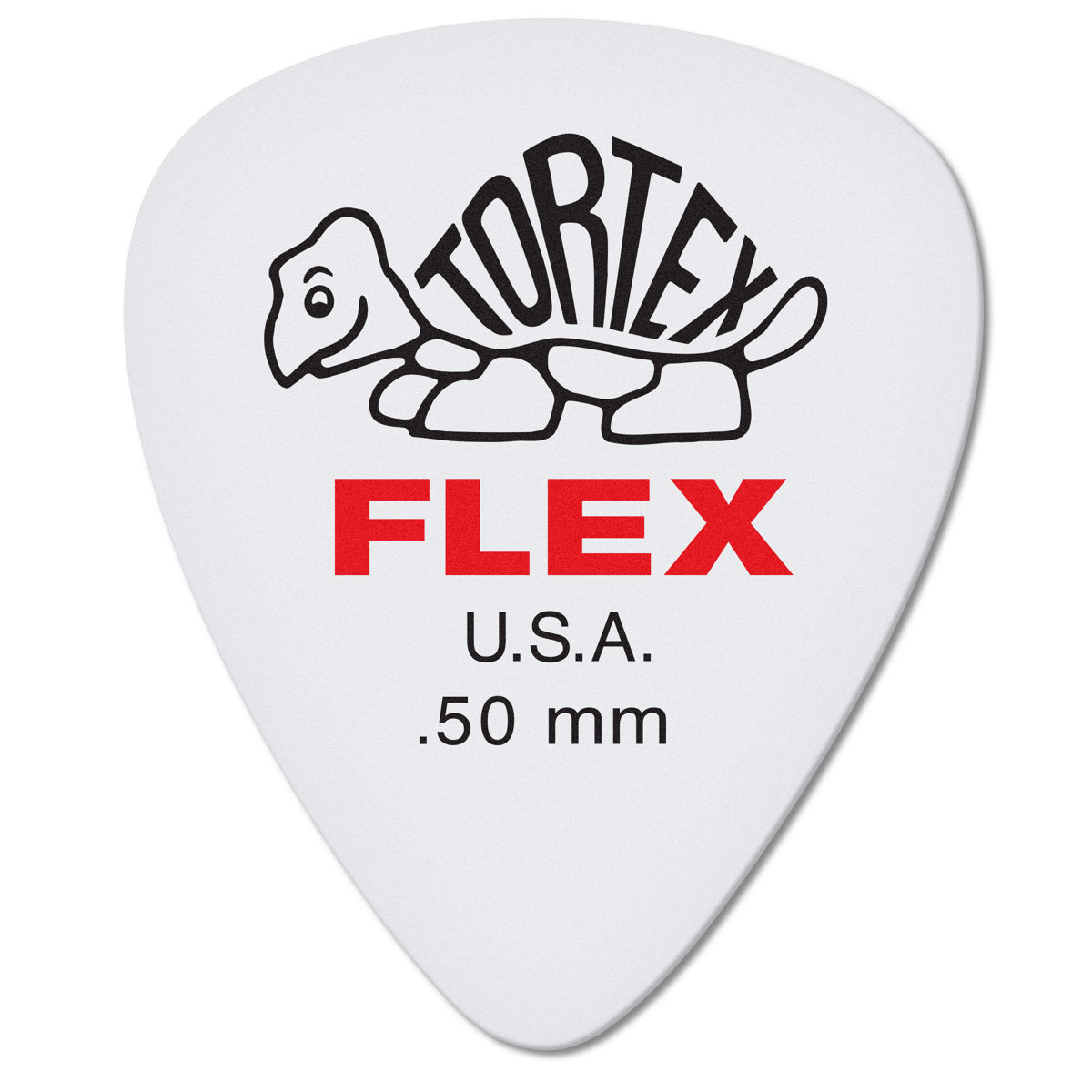 

Dunlop Tortex Flex Standard Guitar Picks, .50mm Gauge, White, 72-Pack