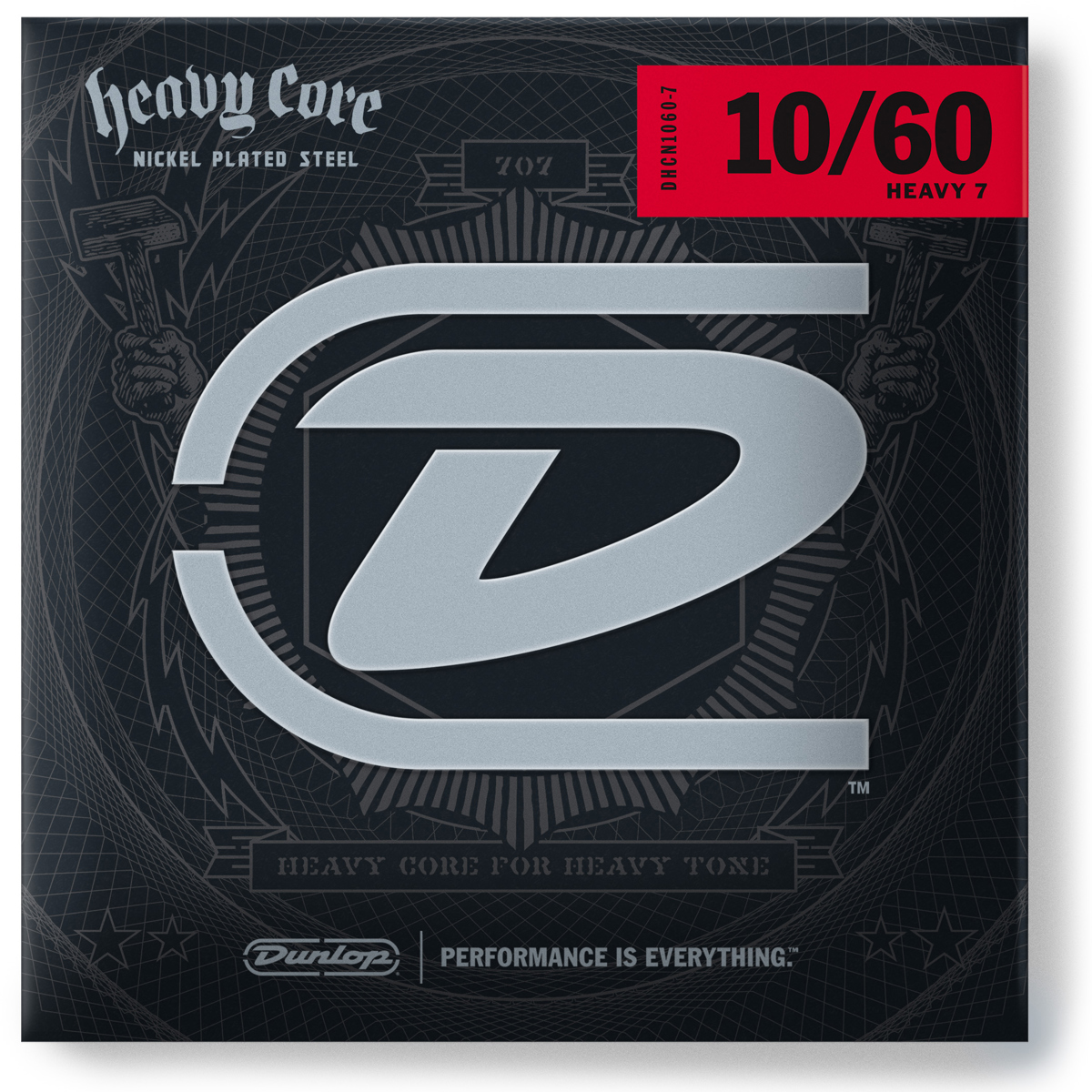 

Dunlop Heavy Core Nickel Wound Electric Guitar Strings,10-60,Set of 7 Strings