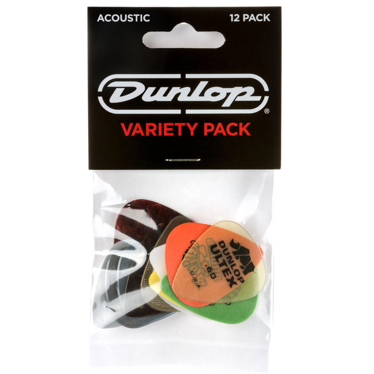 

Dunlop Acoustic Guitar Picks Variety Pack, 12-Pack