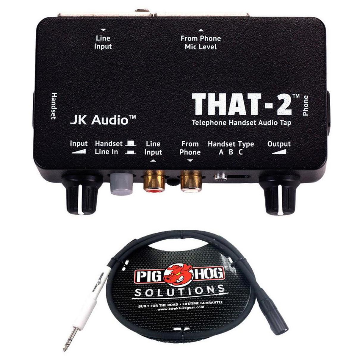 

JK Audio THAT-2 Telephone Handset Audio Tap With 3' XLR Male to 1/4" TRS Cable