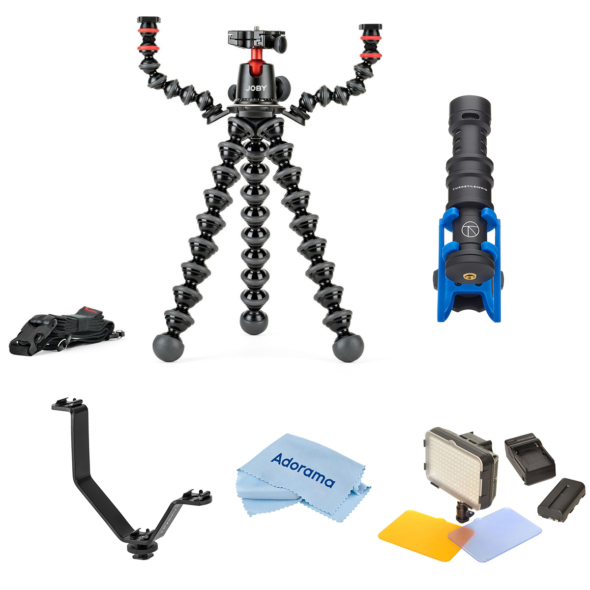 

JOBY GorillaPod 5K, Bundle with Mic, On-Camera LED, and V Bracket