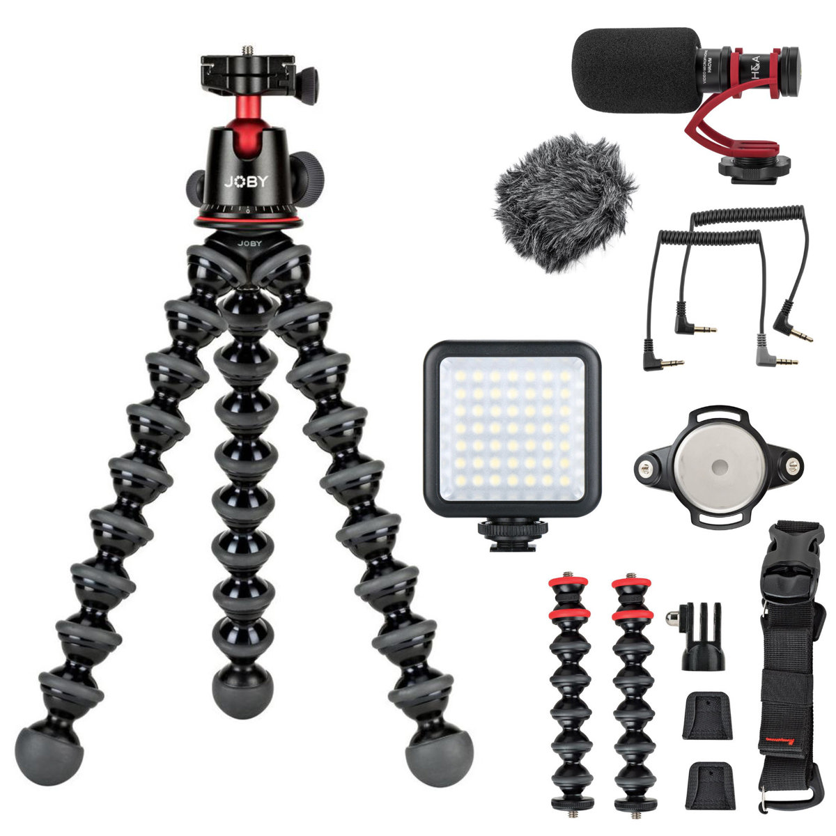 

JOBY Joby GorillaPod 5K Kit with Rig Vlogging Kit with H&A Microphone, LED Light