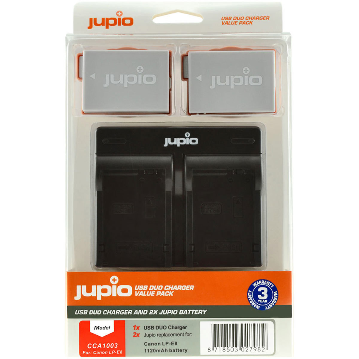 

Jupio Value Pack w/2x LP-E8 7.4V 1120mAh Lithium-Ion Battery & USB Dual Charger