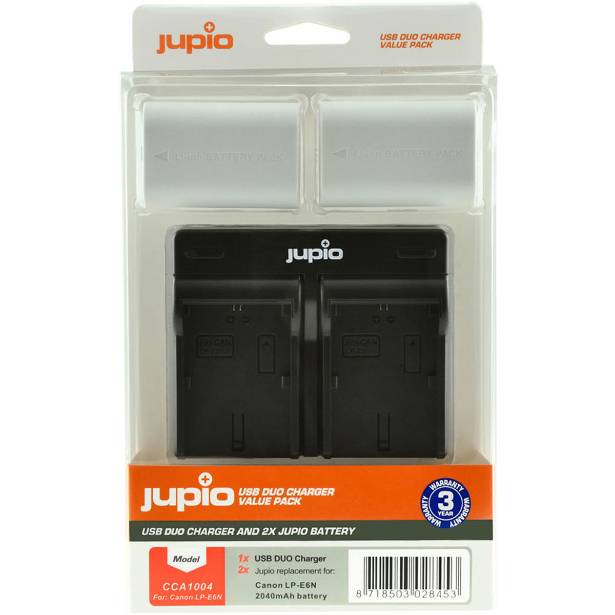 

Jupio Value Pack w/2x LP-E6N 7.2V 2040mAh Lithium-Ion Battery & USB Dual Charger