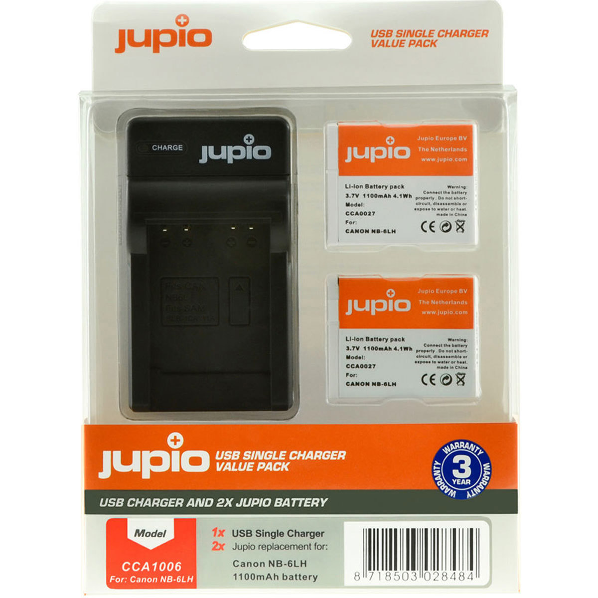 

Jupio Value Pack with 2x NB-6LH 1100mAh Lithium-Ion Battery & USB Single Charger