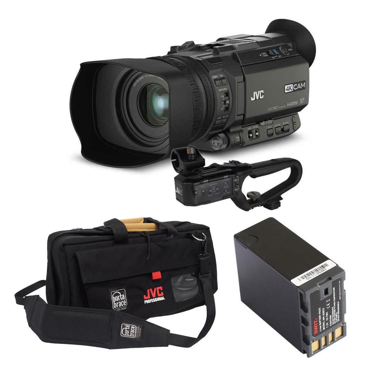 JVC GY-HM170 4KCAM Professional Camcorder with JVC Carry Case / BN-S8823 Battery -  GY-HM170U B