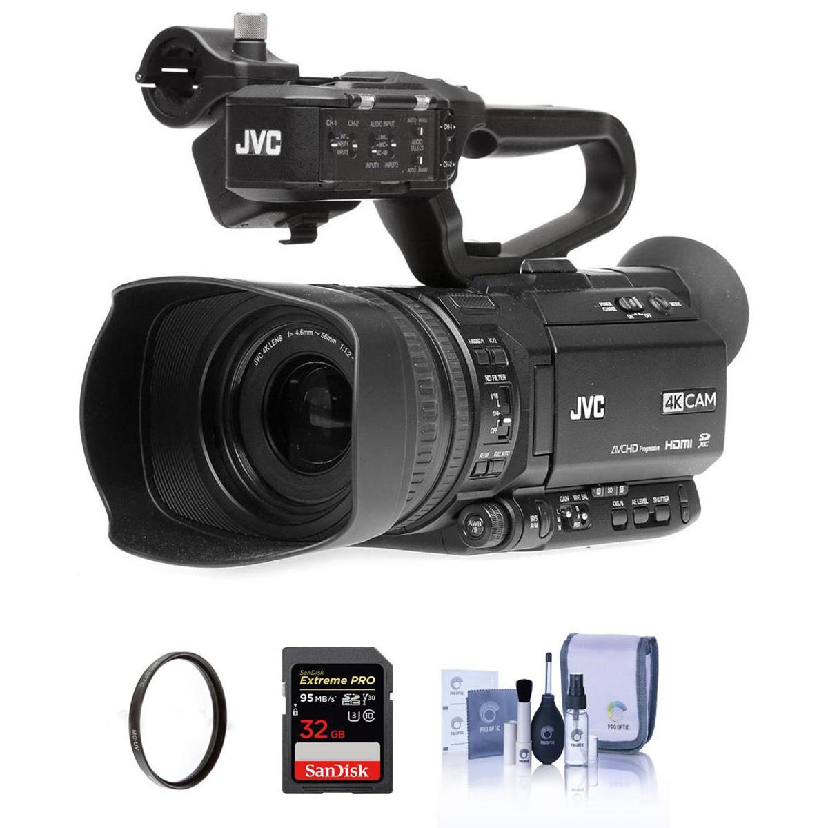 JVC GY-HM180 12.4MP 4K Ultra HD Camcorder 12x Optical Zoom With Free Acc Bundle -  GY-HM180 A