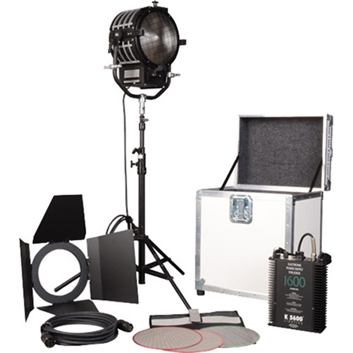 

K 5600 K5600 Alpha 1600W HMI Fresnel 1-Light Kit with Carrying Case