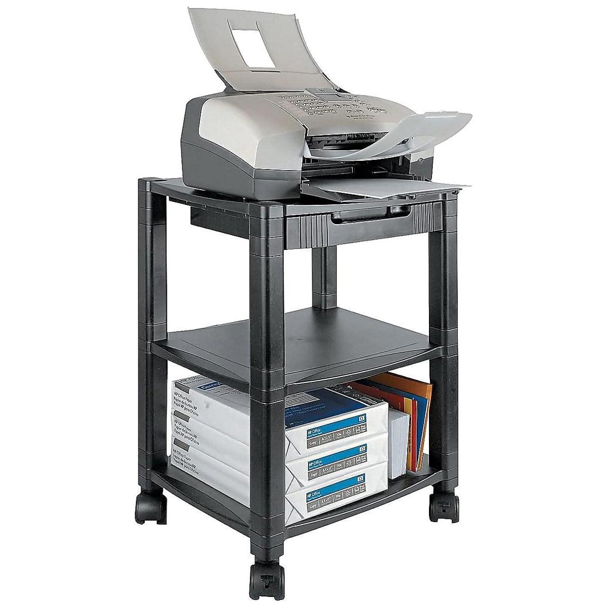 

Kantek Mobile Printer Stand, Three-Shelf, 17w x 13.25d x 24.5h, Black