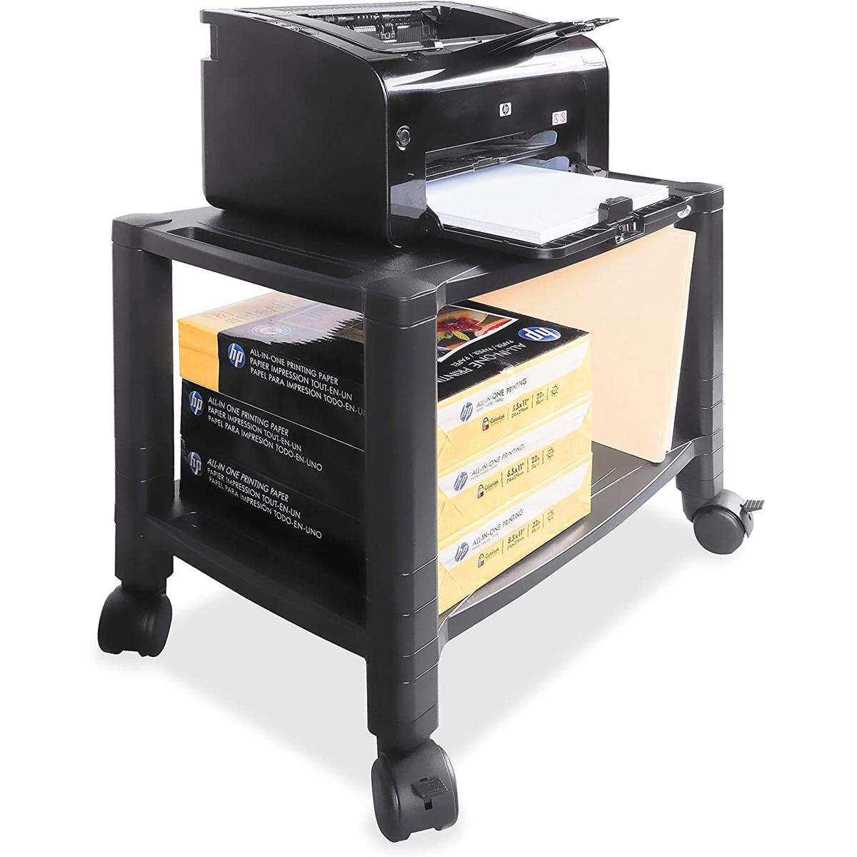 

Kantek Mobile Printer Stand, Two-Shelf, 20w x 13.25d x 14.13h, Black