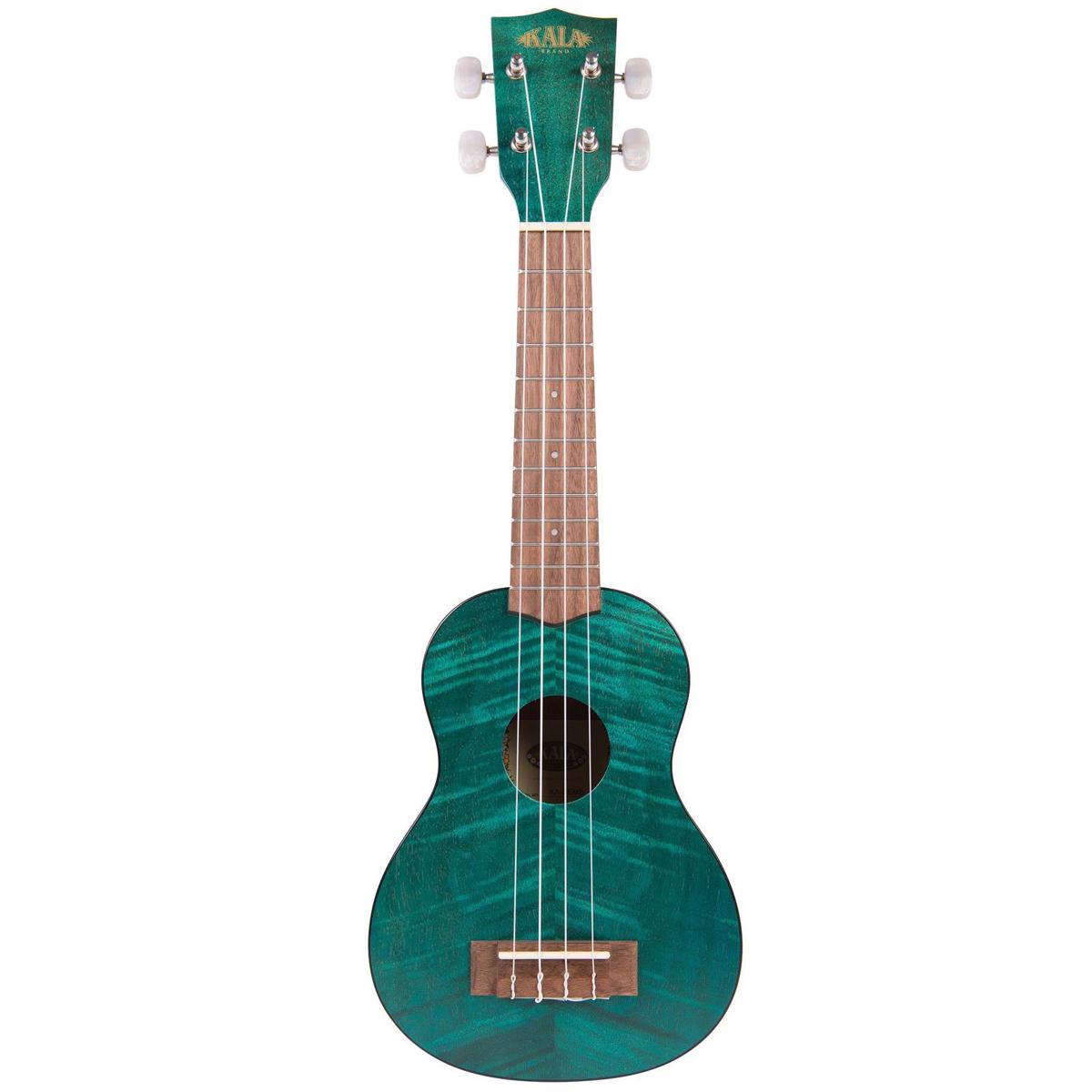 Image of Kala Satin Blue Exotic Mahogany Soprano Ukulele