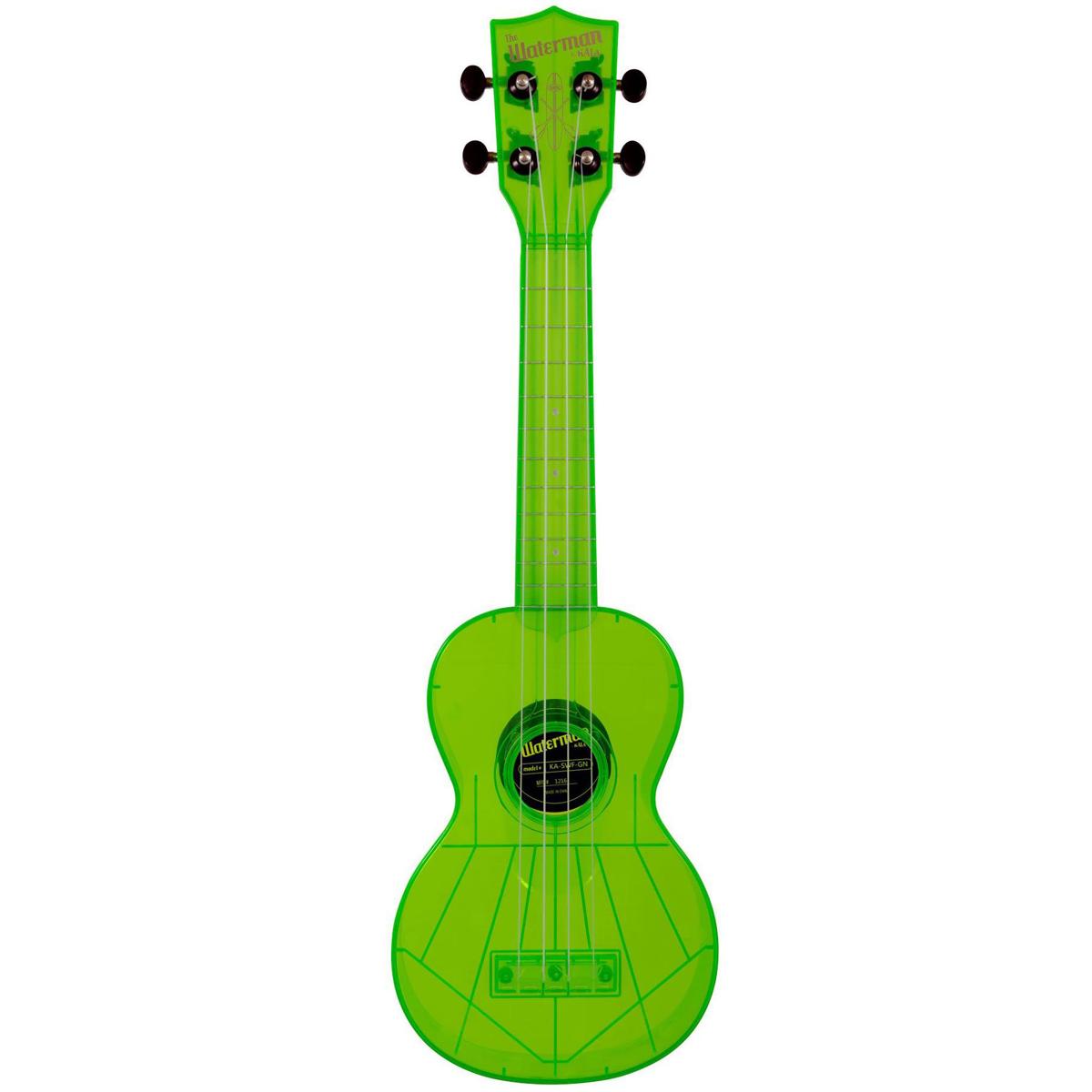 

Kala Gloss Sour Apple Green Fluorescent Waterman Soprano Ukulele with Tote Bag