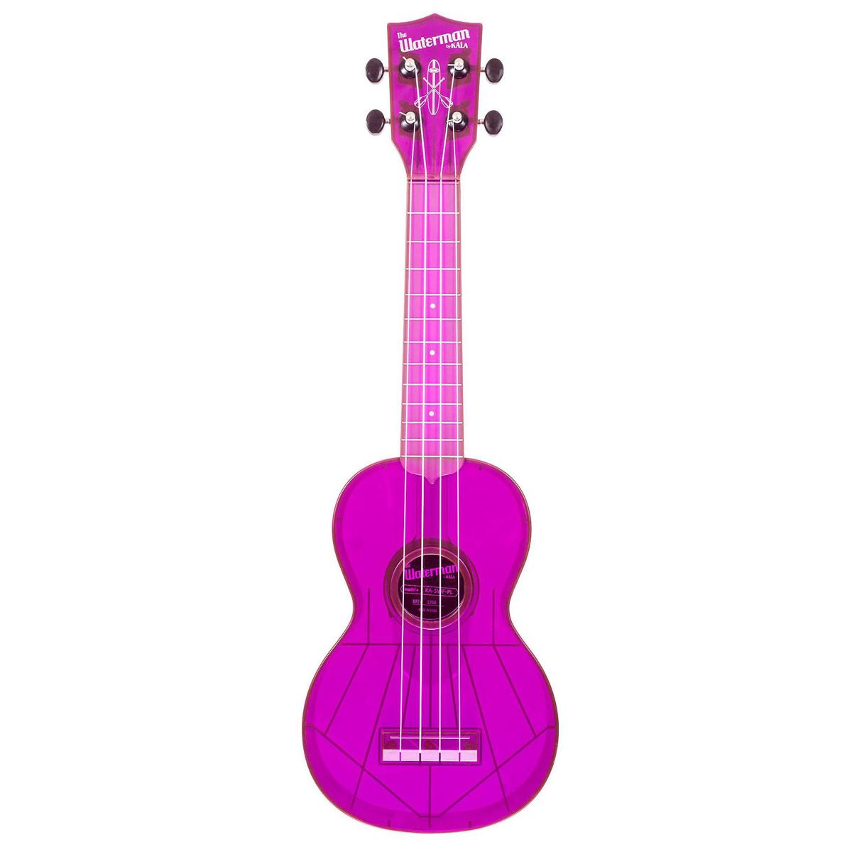 

Kala Gloss Purple Grape Fluorescent Waterman Soprano Ukulele with Tote Bag