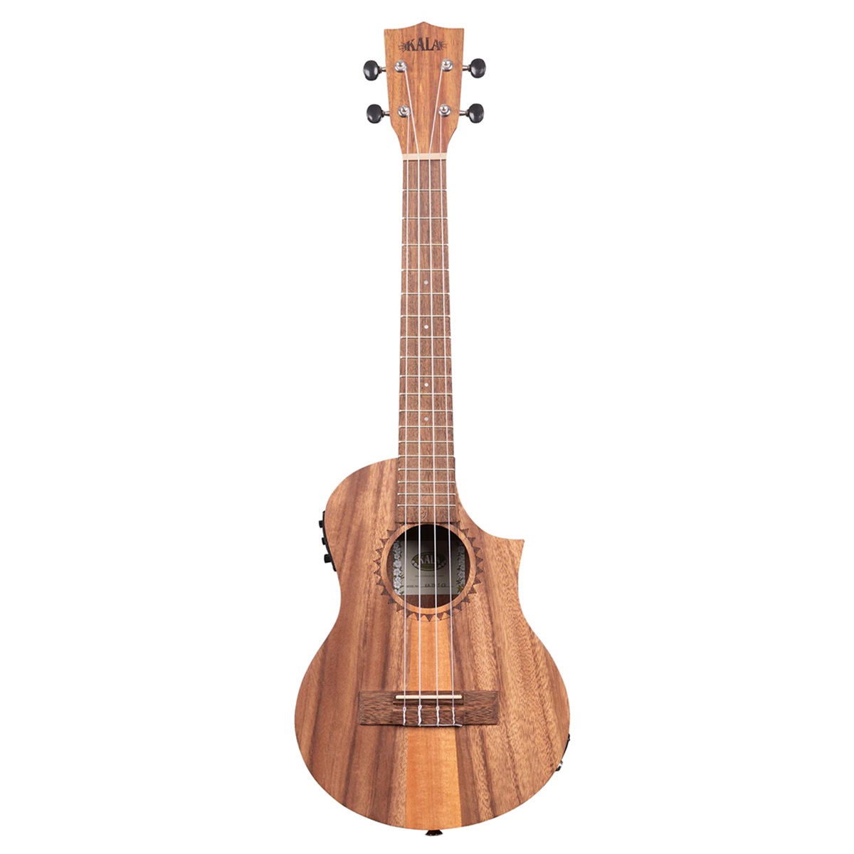 

Kala Teak Tri-Top Florentine Cutaway Ukulele with EQ, Natural Tenor