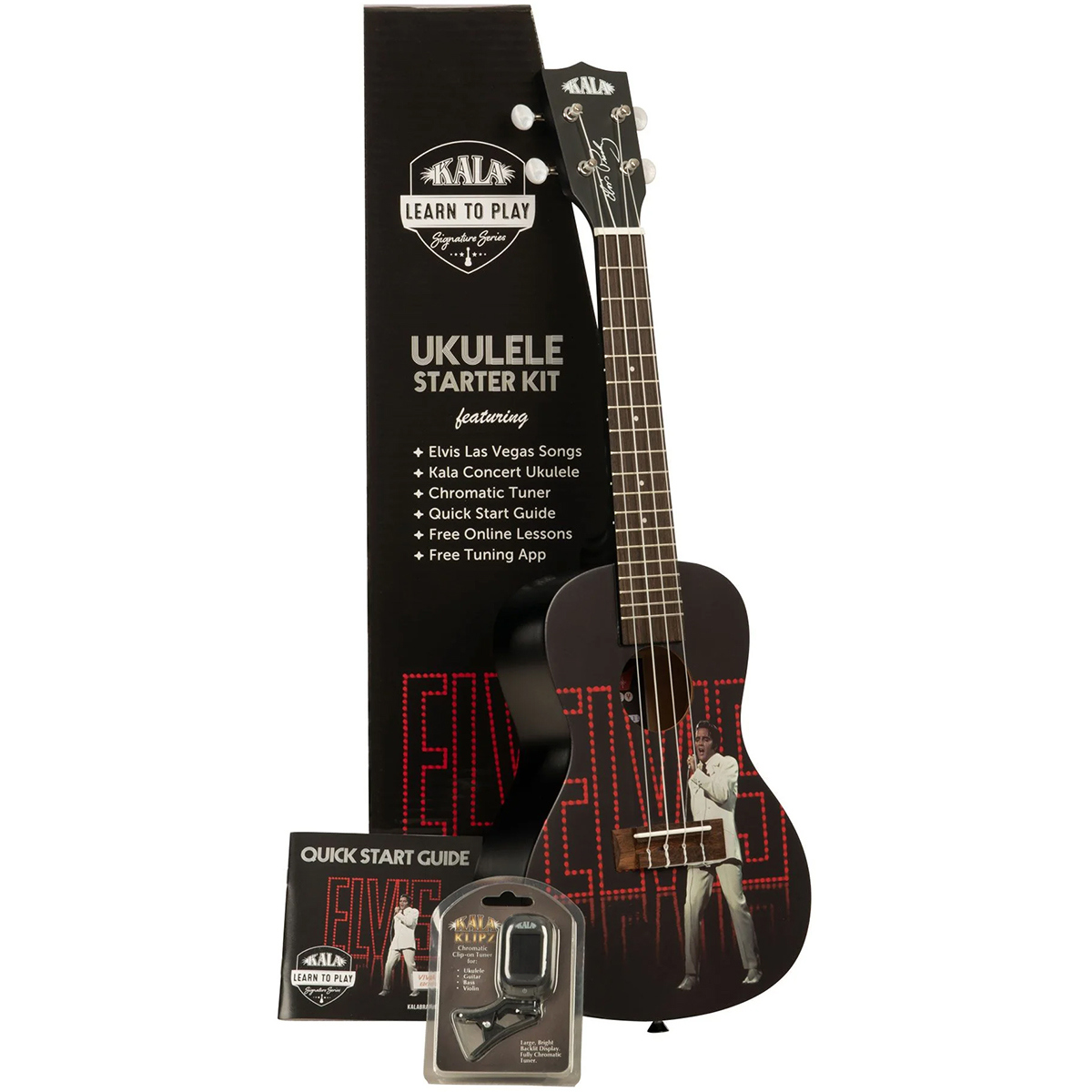 

Kala Learn to Play Elvis Viva Las Vegas Concert Ukulele Starter Kit
