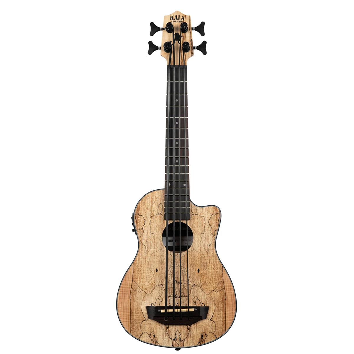 Kala U-BASS Spalted Maple Acoustic Electric Bass Guitar, Natural -  UBASS-SP-MAPL-FS