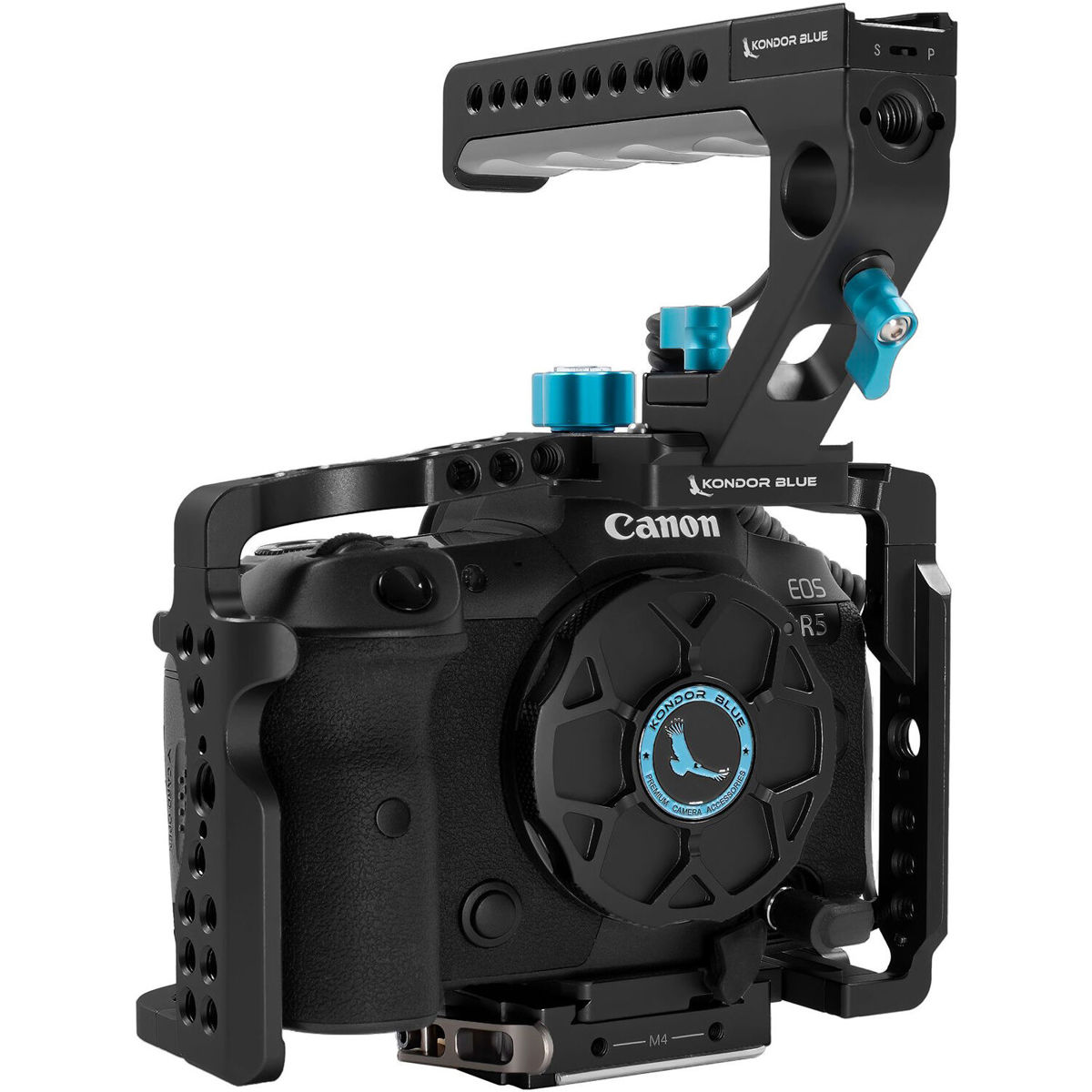 

Kondor Blue Full Camera Cage w/Top Handle for Canon R5/R6/R Camera, Raven Black