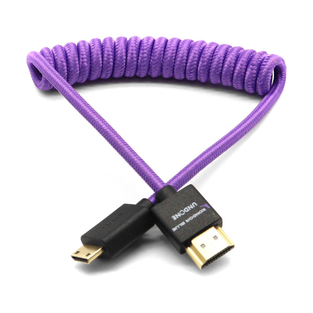 Image of Kondor Blue 12-24&quot; Gerald Undone LE Mini HDMI to Full HDMI Coiled Cable