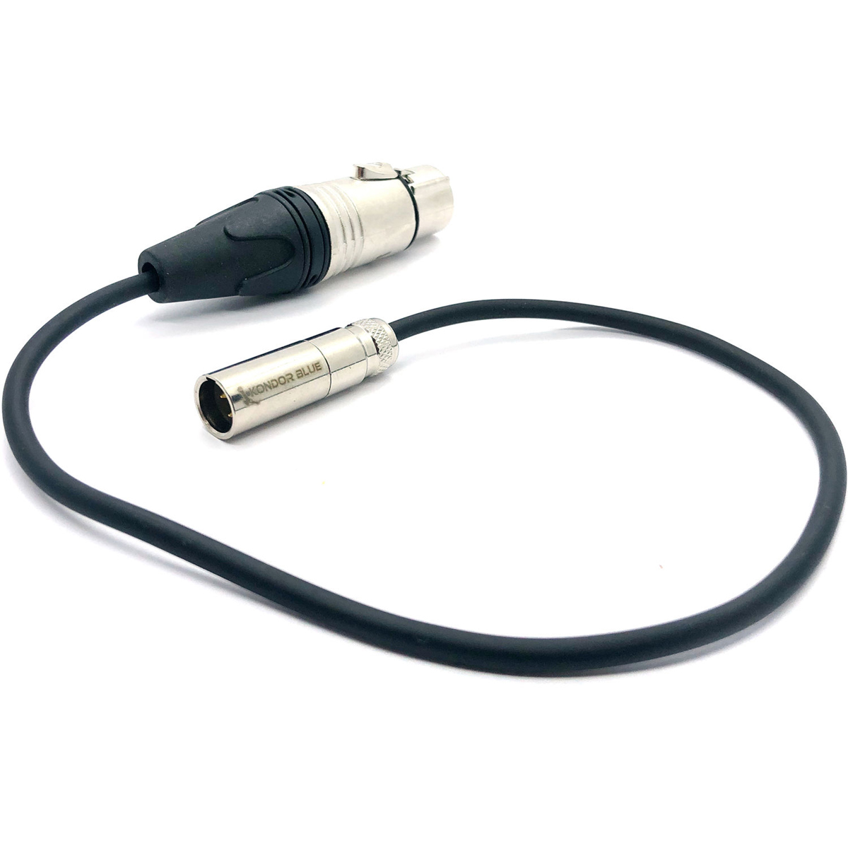 Photos - Cable (video, audio, USB) Kondor Blue 16" Mini XLR Male to XLR Female Audio Cable, Black KB-MXLR-16 