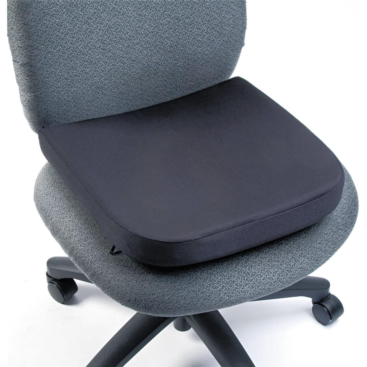 Image of Kensington Memory Foam Seat Cushion with Black Fabric Cover
