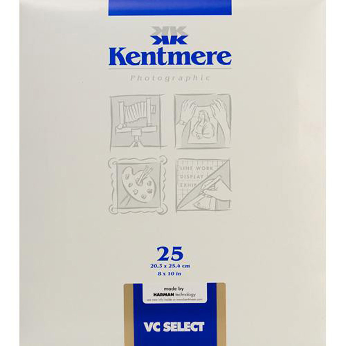 Kentmere 6008200 VC Select Paper, 8x10 дюймов, 25 листов