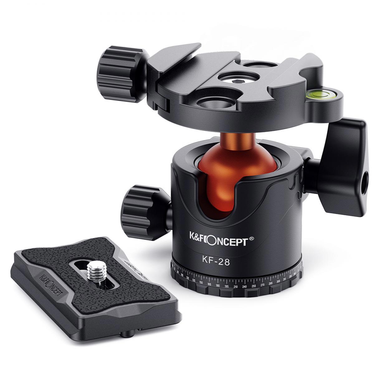 

K&F Concept KF-28 Series 28mm AL Alloy Panoramic Ball Head, 22 lbs Load Capacity